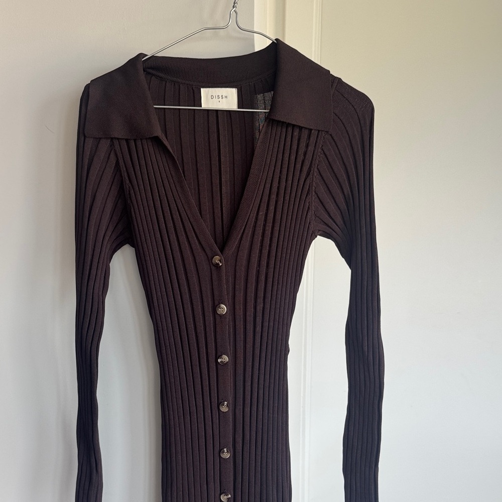 DISSH Chocolate Ribbed Dress